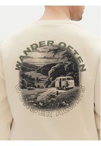 Hunter Bluza May HARM0058251 Beżowy Relaxed Fit. Kolor: beżowy. Materiał: bawełna