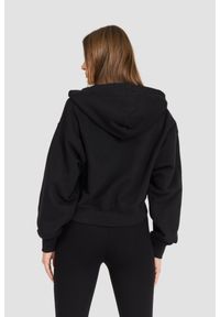 Calvin Klein - CALVIN KLEIN Czarna damska rozpinana bluza z kapturem, Rozmiar L. Okazja: na co dzień. Typ kołnierza: kaptur. Kolor: czarny. Materiał: bawełna. Długość rękawa: długi rękaw. Długość: długie. Styl: casual, klasyczny #6