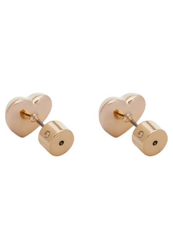 Coach Kolczyki Enamel Heart Stud Earrings 37479226GLD100 Srebrny. Materiał: metalowe. Kolor: srebrny
