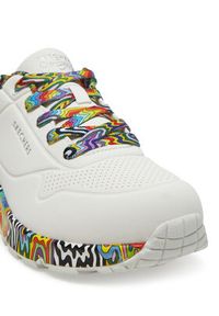 skechers - Skechers Sneakersy Jen Stark: Uno - Mini Drip 177959/WMLT Biały. Kolor: biały. Materiał: skóra #6
