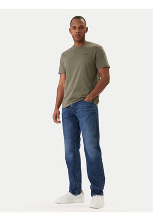 Calvin Klein T-Shirt Micro Logo LV04LC255G Zielony Regular Fit. Kolor: zielony. Materiał: bawełna