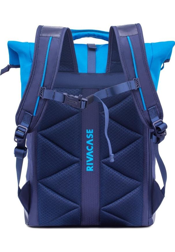 RIVACASE - Plecak Rivacase 5321 niebieski. Kolor: niebieski. Materiał: materiał. Wzór: paski. Styl: sportowy, casual