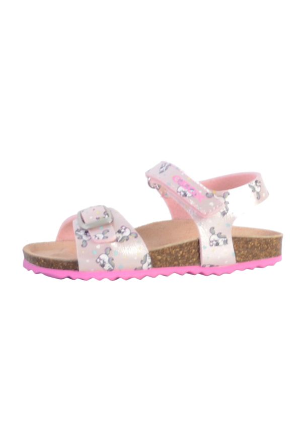 Geox - Sandały GEOX B SANDAL CHALKI GIRL Rose. Kolor: różowy. Materiał: syntetyk, tkanina. Styl: sportowy