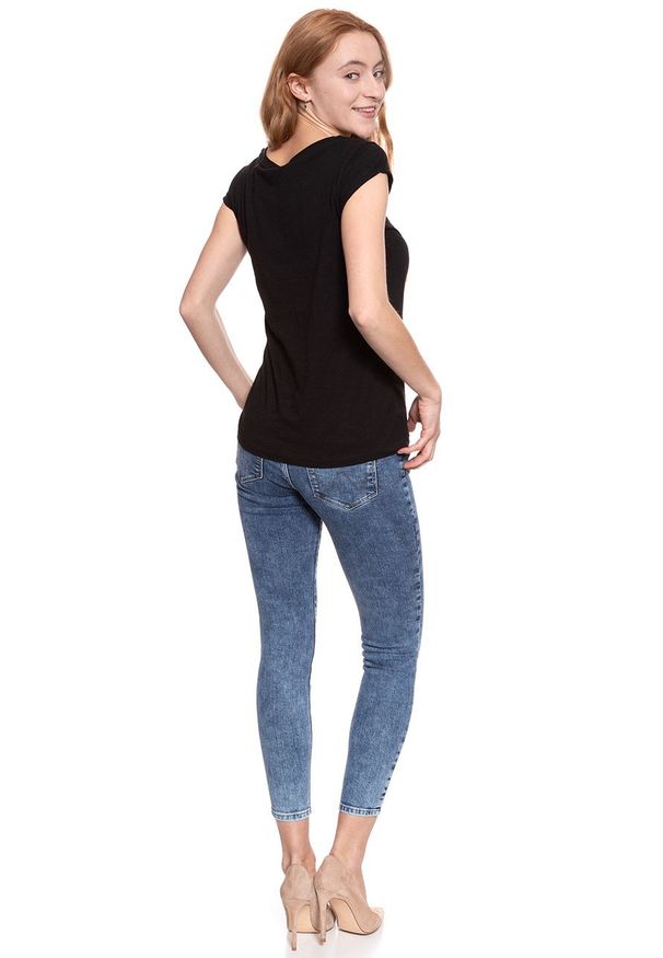 Wrangler - WRANGLER T SHIRT DAMSKI I LOVE TEE BLACK W700LEA01 112130872. Okazja: na co dzień. Wzór: nadruk. Styl: casual