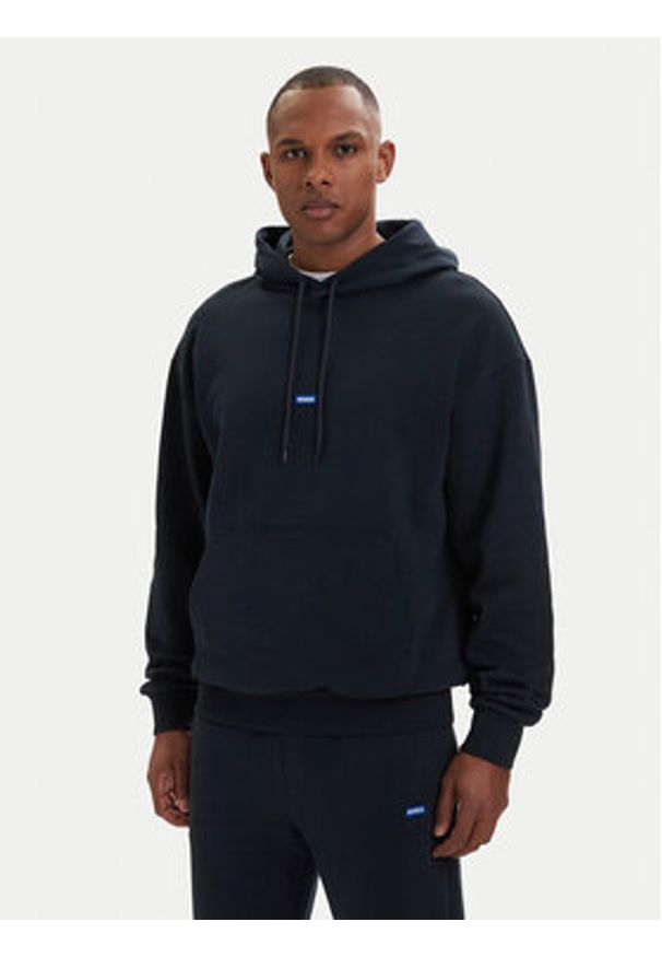 Hugo - HUGO Dres Nalonso 50522369 Granatowy Regular Fit. Kolor: niebieski. Materiał: bawełna