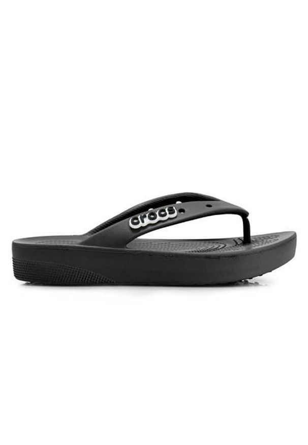 Japonki unisex Crocs Classic Platform. Kolor: czarny. Materiał: materiał, syntetyk. Obcas: na platformie