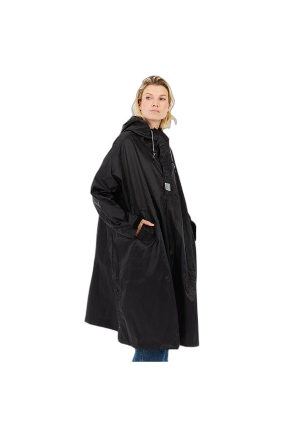 Ponczo przeciwdeszczowe damskie Protest Laugh. Kolor: czarny