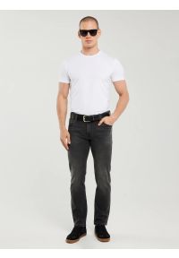 Big-Star - Jeansy męskie dopasowane z przetarciami czarne Martin 953. Okazja: na co dzień. Kolor: czarny. Styl: elegancki, casual #3