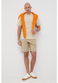 TOMMY HILFIGER - Tommy Hilfiger bluza bawełniana męska kolor pomarańczowy z kapturem z nadrukiem. Typ kołnierza: kaptur. Kolor: pomarańczowy. Materiał: bawełna. Wzór: nadruk #5