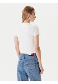 Tommy Jeans T-Shirt Script DW0DW20910 Écru Slim Fit. Materiał: bawełna #4