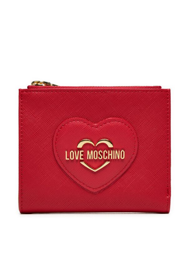 Love Moschino - LOVE MOSCHINO Portfel damski JC5734PP0LKL0500 Czerwony. Kolor: czerwony. Materiał: skóra