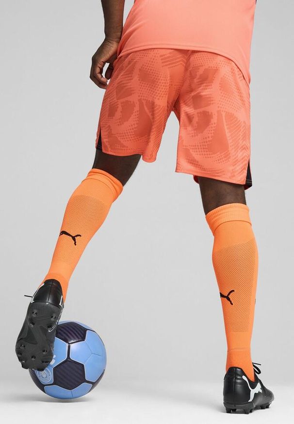 Puma - Szorty bramkarskie Manchester City 24/25 PUMA Neon Sun Orange. Kolor: pomarańczowy, żółty, wielokolorowy