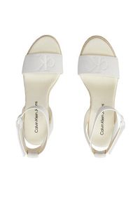 Calvin Klein Jeans Espadryle Wedge Sandal Su Mg Btw YW0YW01026 Écru. Materiał: skóra