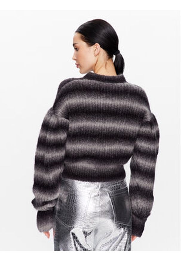 ROTATE Sweter Mohair Knit RT2404 Szary Regular Fit. Kolor: szary. Materiał: syntetyk
