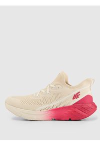 4f - 4F Niskie sneakersy wsuwane VELOCORE 2.0 damskie - beżowe 36. Okazja: na co dzień. Zapięcie: bez zapięcia. Kolor: beżowy. Materiał: dzianina, guma. Szerokość cholewki: normalna #1