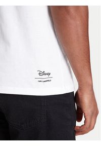 Karl Lagerfeld - KARL LAGERFELD T-Shirt 755097 553270 Biały Regular Fit. Typ kołnierza: dekolt w karo. Kolor: biały. Materiał: bawełna #5