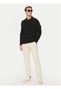 Stone Island Sweter 8115571FC Czarny Regular Fit. Kolor: czarny. Materiał: wełna