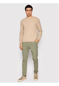 Jack & Jones - Jack&Jones Chinosy Marco 12203328 Beżowy Slim Fit. Kolor: beżowy. Materiał: bawełna