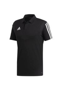 Adidas - Koszulka piłkarska męska adidas Tiro 19 Cotton Polo. Typ kołnierza: polo. Kolor: biały, wielokolorowy, czarny. Sport: piłka nożna