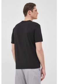 BOSS t-shirt BOSS CASUAL męski kolor czarny gładki. Okazja: na co dzień. Kolor: czarny. Materiał: dzianina, bawełna. Wzór: gładki. Styl: casual