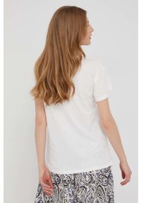 Answear Lab t-shirt damski kolor biały. Okazja: na co dzień. Kolor: biały. Materiał: dzianina. Długość rękawa: krótki rękaw. Długość: krótkie. Wzór: haft. Styl: wakacyjny