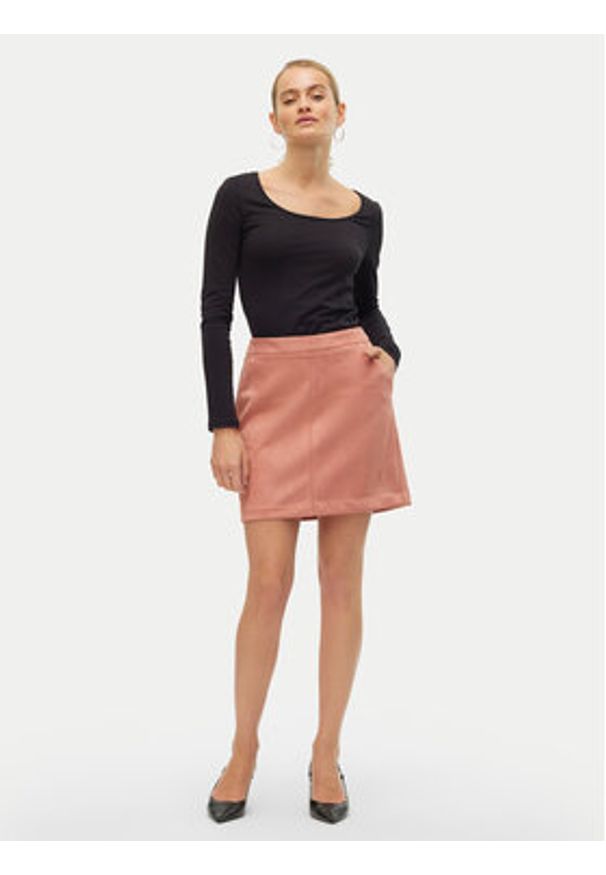 Vero Moda Spódnica mini Donnadina 10210430 Różowy Regular Fit. Kolor: różowy. Materiał: syntetyk