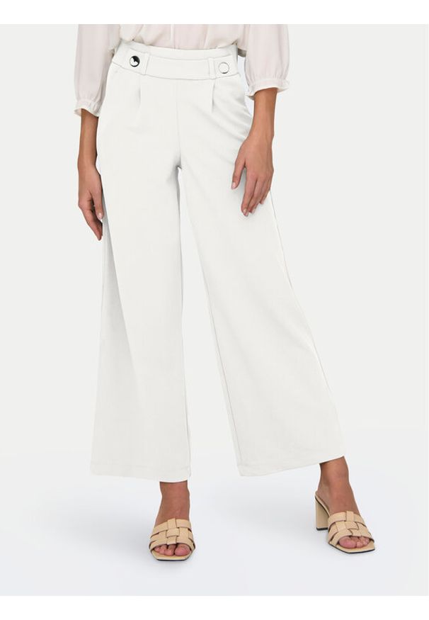 JDY Spodnie materiałowe Geggo 15208430 Biały Wide Leg. Kolor: biały. Materiał: syntetyk