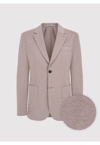 Pako Lorente - Beżowa marynarka melanż. Okazja: na co dzień. Kolor: beżowy. Materiał: poliester, dzianina, bawełna. Wzór: melanż. Sezon: wiosna. Styl: casual #3