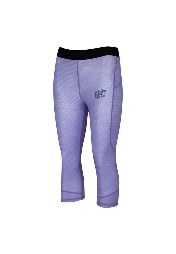 Legginsy sportowe damskie EXTREME HOBBY HAVOC 3/4. Kolor: fioletowy, różowy, wielokolorowy. Materiał: elastan, poliester