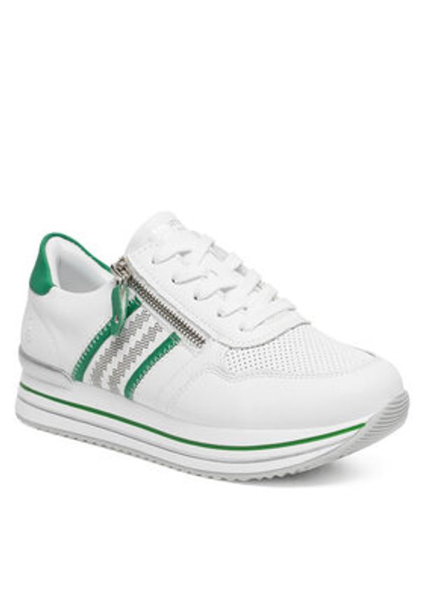 Remonte Sneakersy D1318-82 Biały. Kolor: biały. Materiał: skóra, syntetyk