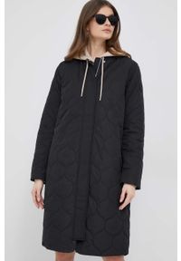 TOMMY HILFIGER - Tommy Hilfiger kurtka damska kolor czarny przejściowa. Okazja: na co dzień. Kolor: czarny. Materiał: tkanina, materiał. Wzór: gładki. Styl: casual #5