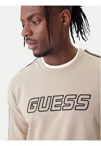 Guess Bluza Z4GQ24 K6ZS1 Beżowy Regular Fit. Kolor: beżowy. Materiał: bawełna #5