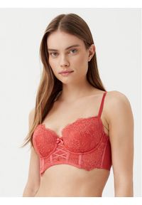 Hunkemöller Biustonosz push-up Arabella 206386 Czerwony. Kolor: czerwony. Materiał: syntetyk. Rodzaj stanika: push-up