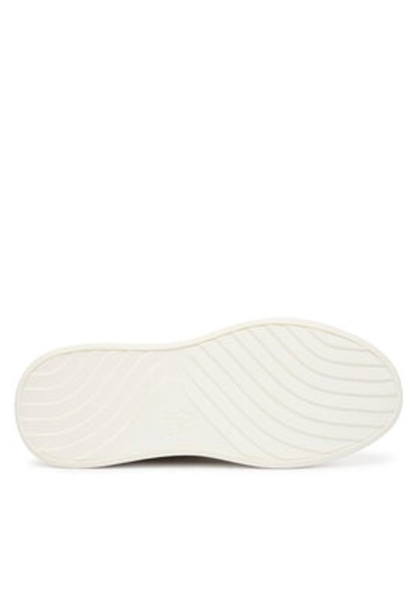 TOMMY HILFIGER - Tommy Hilfiger Sneakersy Shiny Leather Platform Sneaker FW0FW09364 Écru. Materiał: skóra. Obcas: na platformie