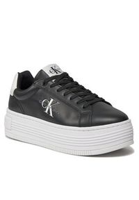 Calvin Klein Jeans Sneakersy Bold Platf Low Lace Lth Ml Met YW0YW01431 Czarny. Kolor: czarny. Materiał: skóra #4