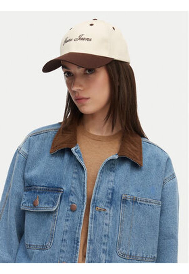 Guess Jeans Czapka z daszkiem CEO-GJ-U3-001-SS26 Beżowy. Kolor: beżowy. Materiał: bawełna