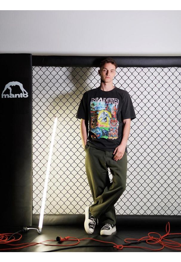 MANTO t-shirt IVO czarny XS. Kolor: czarny