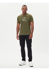 Karl Lagerfeld - KARL LAGERFELD T-Shirt 755032 554221 Zielony Regular Fit. Typ kołnierza: dekolt w karo. Kolor: zielony. Materiał: bawełna