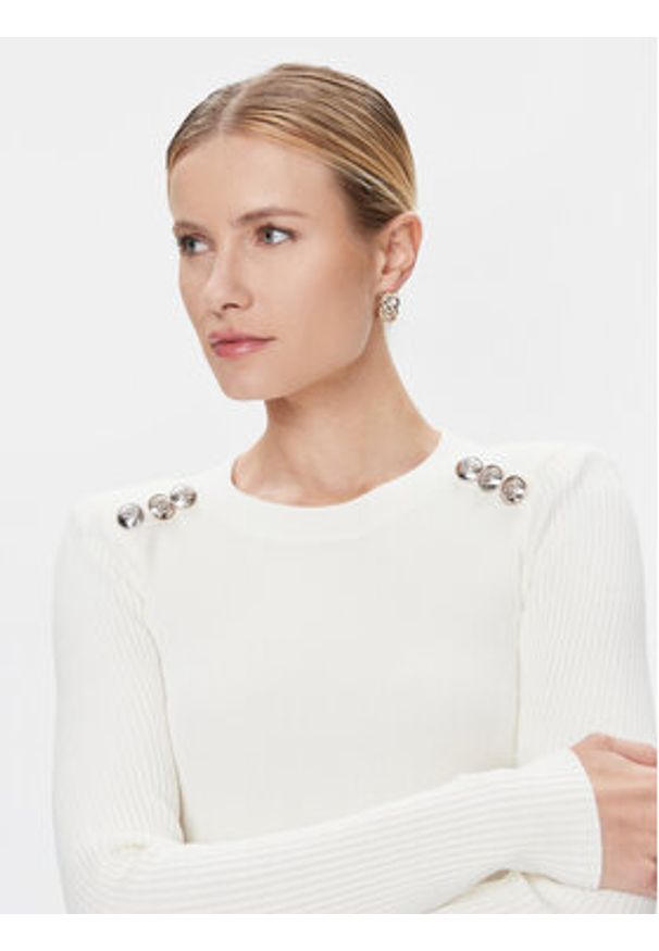 Marciano Guess Sweter Teti 4RGR10 5613Z Écru Regular Fit. Materiał: wiskoza