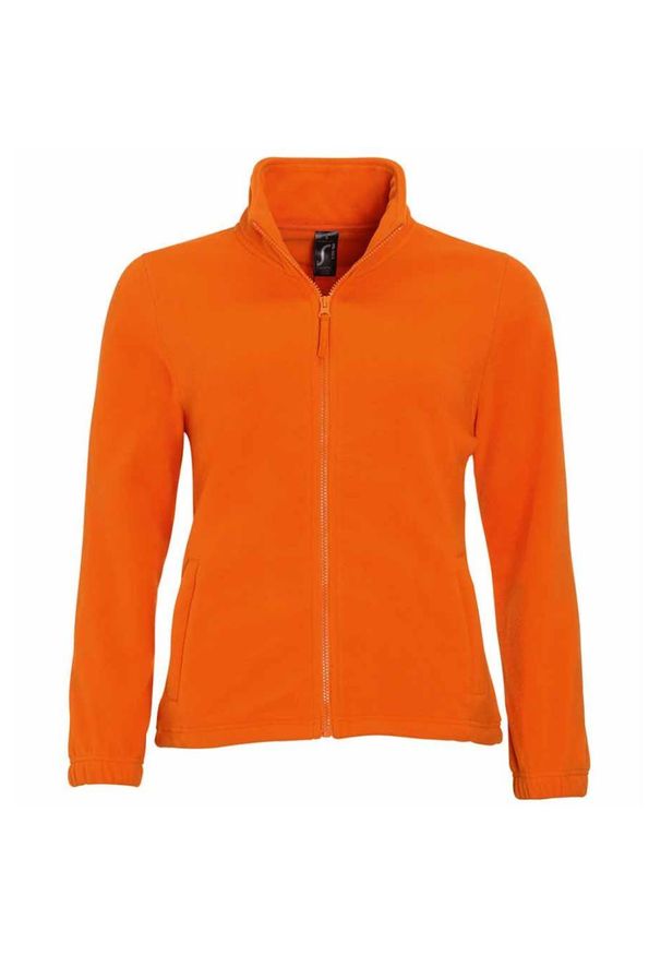 SOL'S - Damski Polar North Bluza Polarowa Na Zamek. Kolor: pomarańczowy, wielokolorowy, żółty. Materiał: polar. Sezon: zima. Styl: sportowy