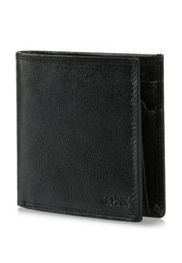Ochnik - Niezapinany czarny skórzany portfel męski. Kolor: czarny. Materiał: skóra #3