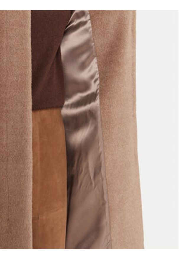 Marella Płaszcz wełniany Icam 2523016122 Beżowy Regular Fit. Kolor: beżowy. Materiał: wełna