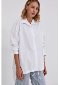 Answear Lab - Koszula bawełniana. Kolor: biały. Materiał: bawełna. Długość rękawa: długi rękaw. Długość: długie. Wzór: gładki. Styl: wakacyjny #3