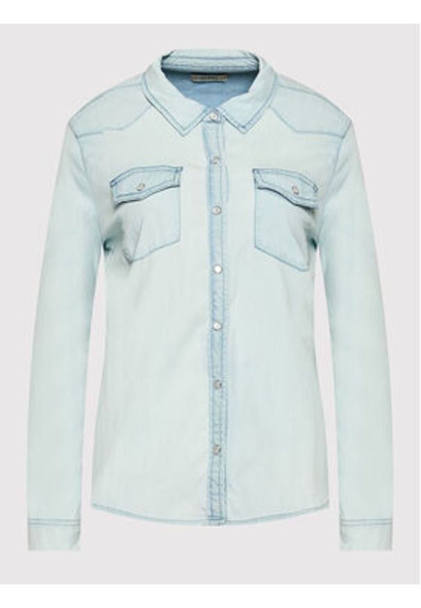 Guess Koszula jeansowa W2GH75 D4NA0 Niebieski Regular Fit. Kolor: niebieski. Materiał: bawełna