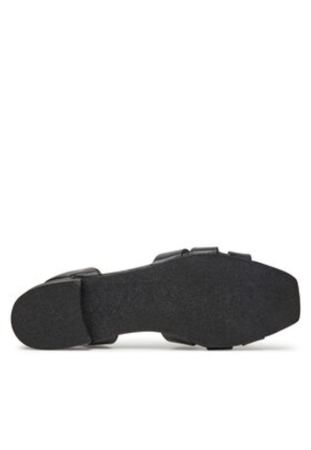 TwinSet - TWINSET Sandały Ciabatta 251GCJ04A Czarny. Kolor: czarny. Materiał: skóra