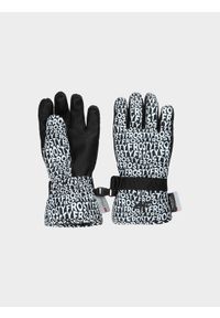 4f - 4F Rękawiczki narciarskie Thinsulate dziewczęce - multikolor S. Kolor: wielokolorowy. Materiał: dzianina, syntetyk, materiał, tkanina. Technologia: Thinsulate. Sezon: zima. Sport: narciarstwo #1