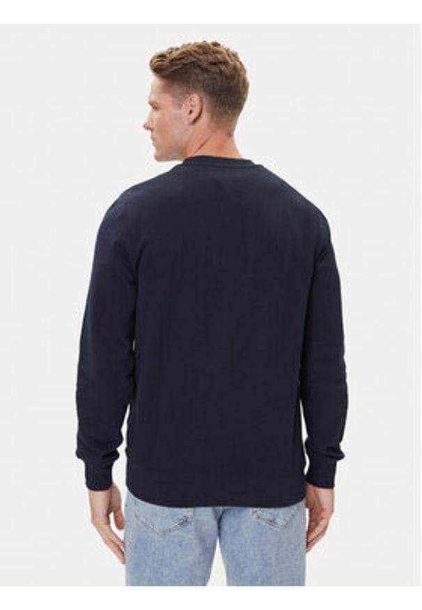 TOMMY HILFIGER - Tommy Hilfiger Bluza Stacked MW0MW39376 Granatowy Regular Fit. Kolor: niebieski. Materiał: bawełna