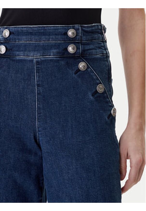 Guess Jeansy W6RA3R D0910 Granatowy Wide Leg. Kolor: niebieski