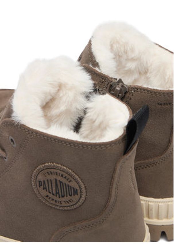 Palladium Trapery Pallashock Zip Warm 74353-281-M Szary. Kolor: szary. Materiał: skóra, zamsz