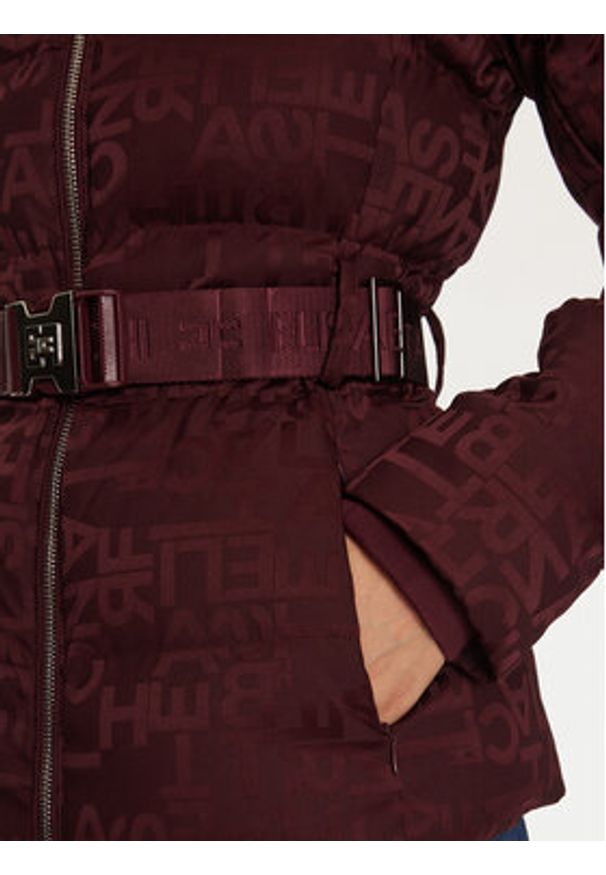Elisabetta Franchi Kurtka puchowa PI-70D-46E2-V640 Bordowy Regular Fit. Kolor: czerwony. Materiał: syntetyk